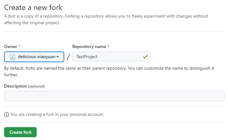 寫入 Fork 資訊